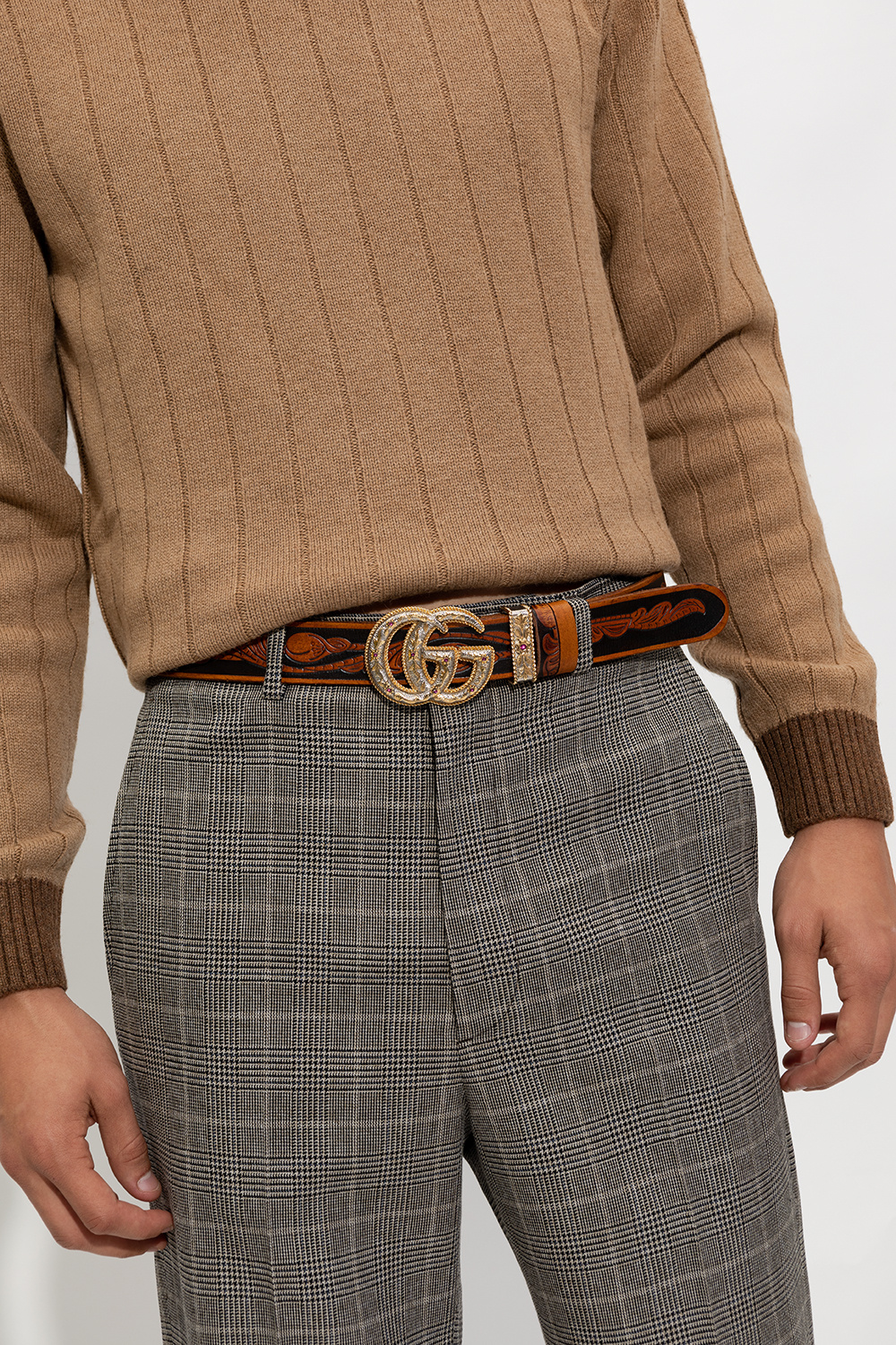 Gucci belt floral on sale mens